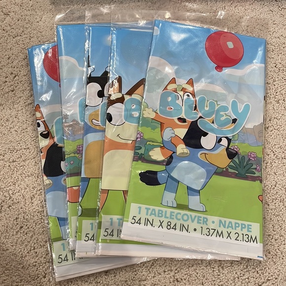 bluey Other Bluey Party Set Tablecloths Balloons Plates Poshmark